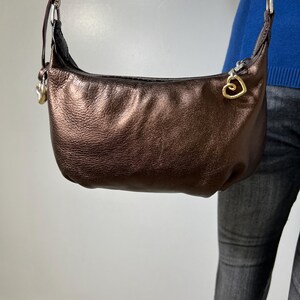 Vintage Brighton brown leather Hobo shoulder bag . image 10