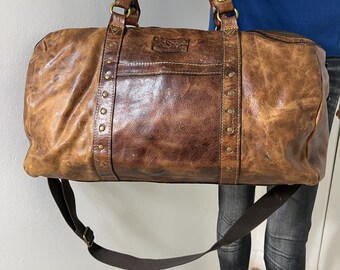 Vintage Pre- Owned Patricia Nash Pebbled Tan, Brown Leather  display picture 2
