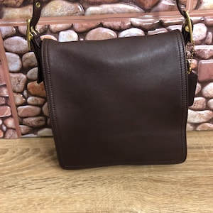 Vintage Coach Dark Brown Leather Legacy Crossbody Bag Style 9821