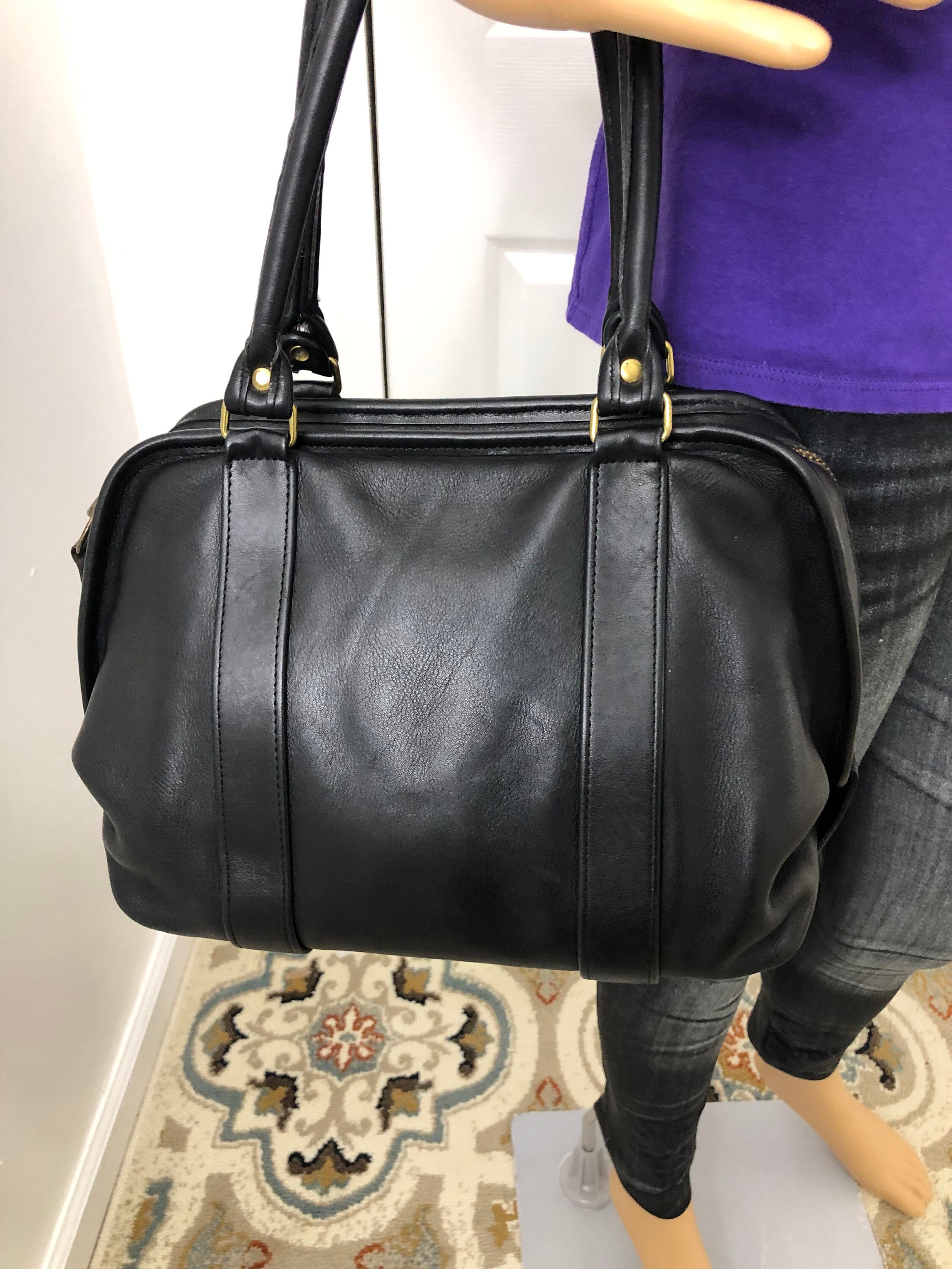 Vintage Classic Coach Madison Satchel 9765 Black Made in NYC