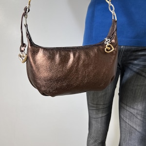 Vintage Brighton brown leather Hobo shoulder bag . image 1