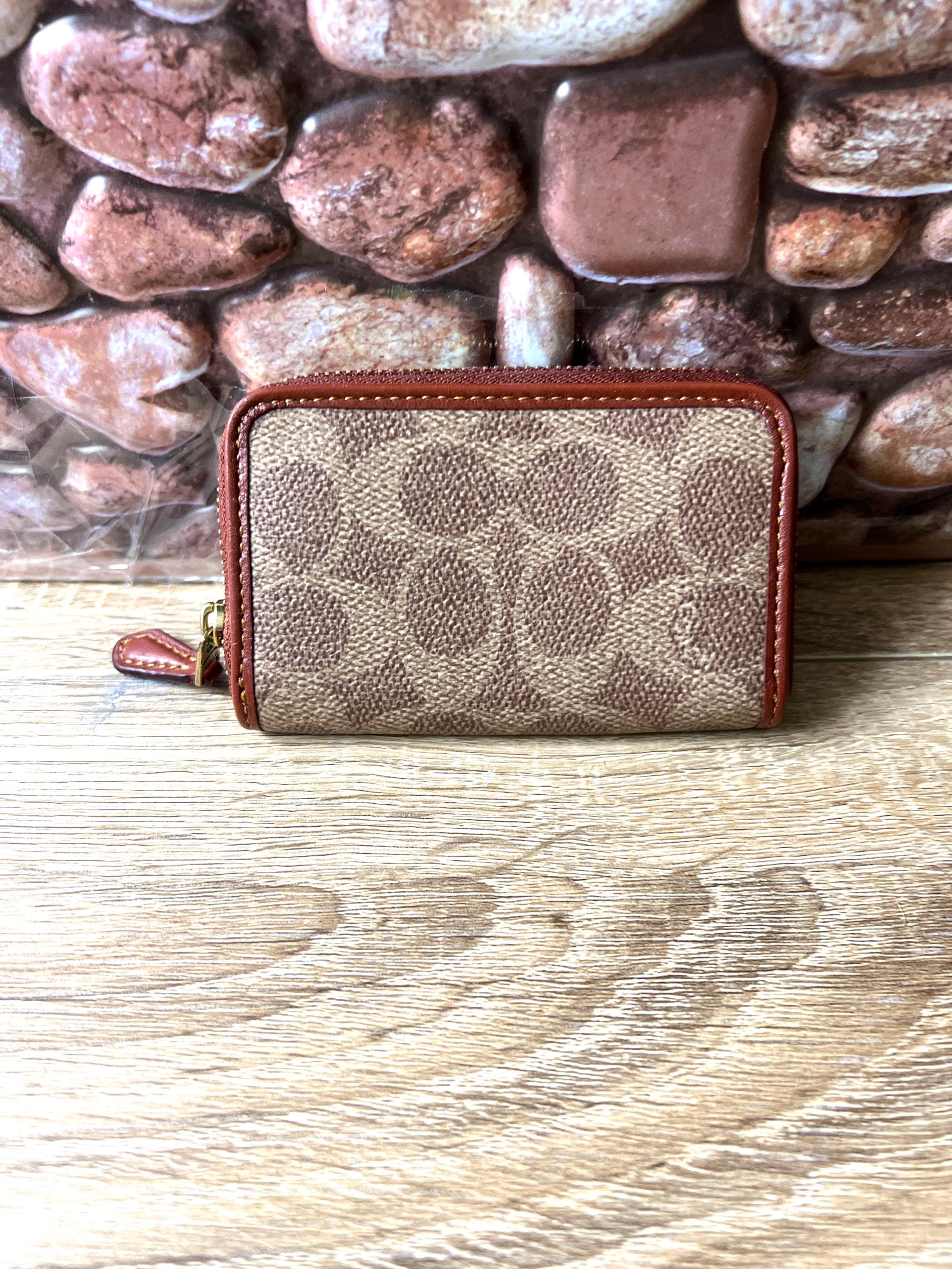 新品 Vintage Coach RoundZip Wallet Brown Vintage Coach Zip Around Wallet - Etsy