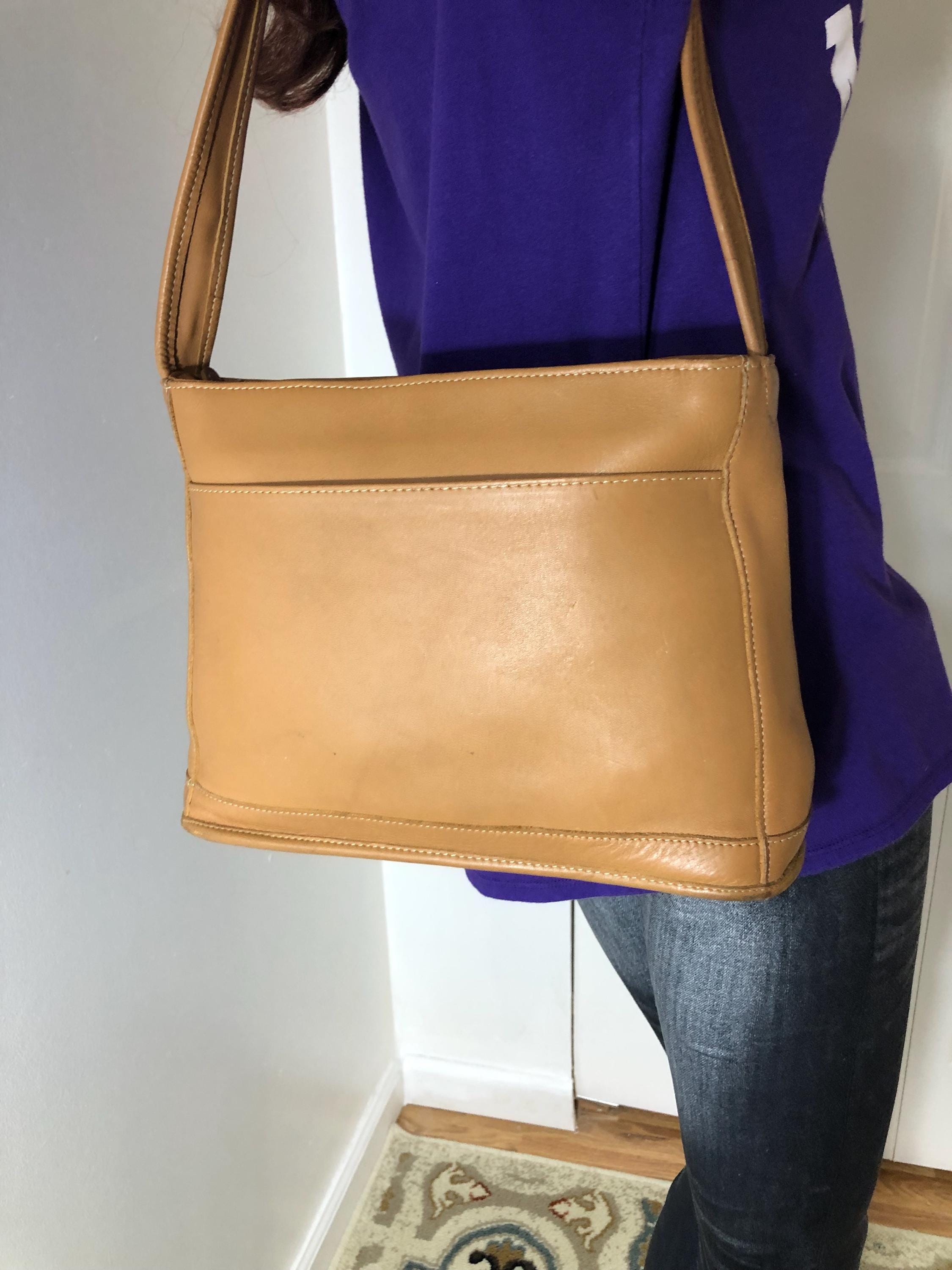 Vintage Coach Tan Brown Leather Shoulder Bag Style -9310. - Etsy