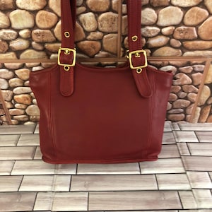 Every Thing Must Go Sale Vintage Coach Red Leather Tote Bag