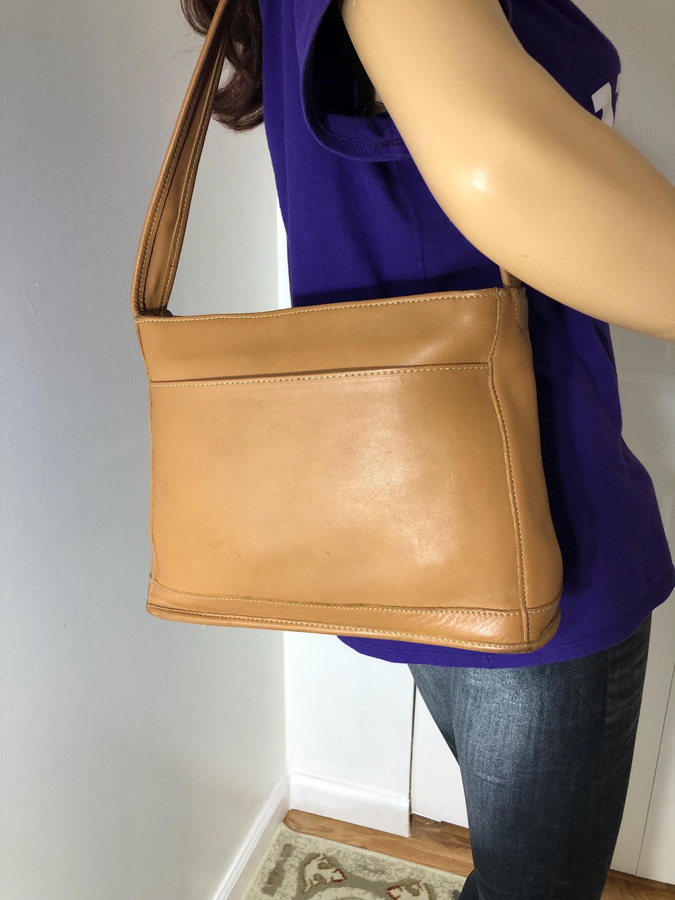 Vintage Coach Tan Brown Leather Shoulder Bag Style -9310. - Etsy