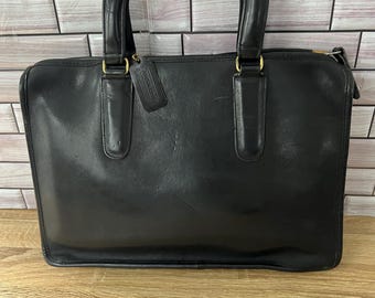 Coach Briefcase Bag | Bonnie Cashin NYC | Patina'd Black Leather