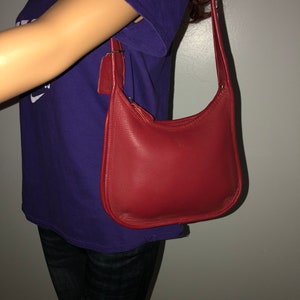 Vintage Coach 9020 Mini Ergo Red Leather Bag Made in USA. - Etsy