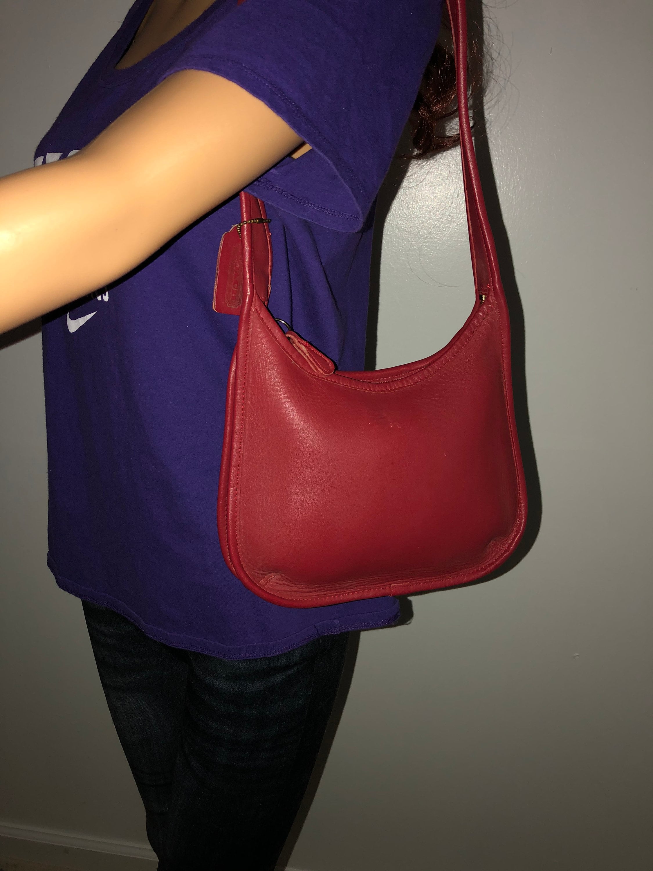 Vintage Coach 9020 Mini Ergo Red Leather Bag Made in USA. - Etsy