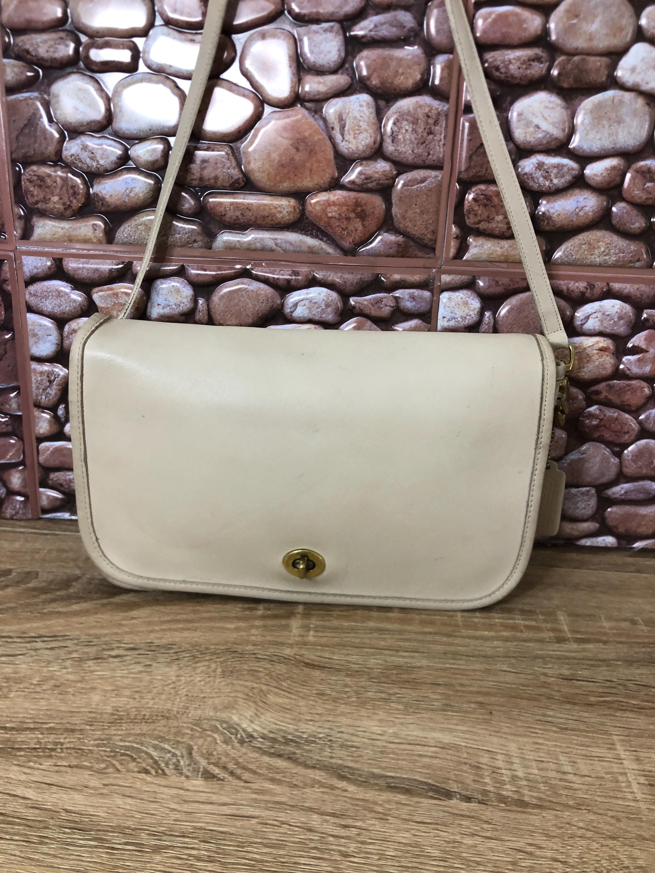 vintage coach old ✨ ivory White bag BONE SADDLERY Bag Vintage Coach Off-white Ivory #9535 Made