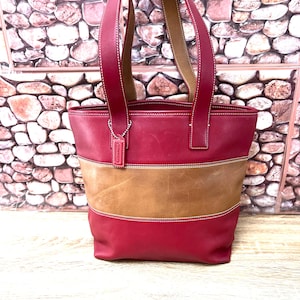 Red Vintage Coach Totes - Etsy