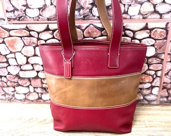Vintage Coach Tan Brown Leather Worth Crossbody Shoulder Bag Style