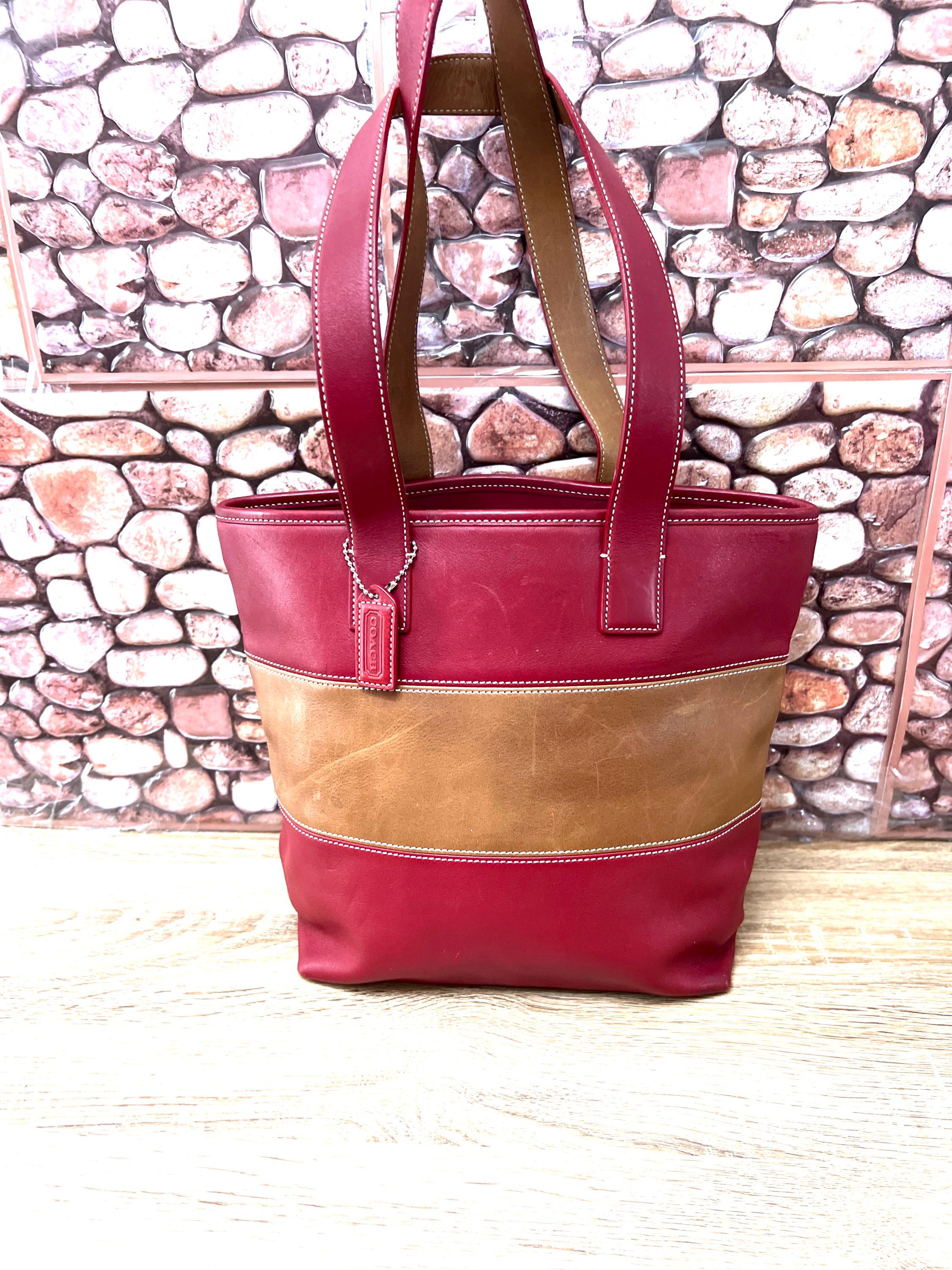 Red Vintage Coach Totes - Etsy