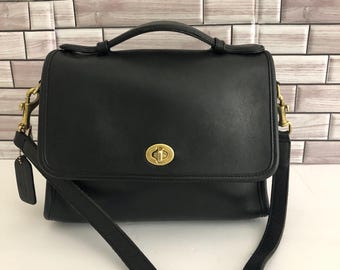 【希少】OLD COACH Dulles Bag leather black Vintage Coach Bags – Rediscover Vintage – Page 2