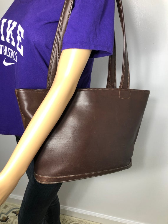Vintage Coach brown Leather Bleeker Carry All