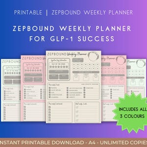 Zepbound Weight Loss Tracker: Weekly GLP-1 Injection Log (Digital Download)