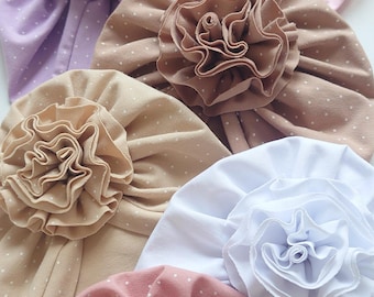 Floral Baby Turban | Soft Cotton Stretchy Hat