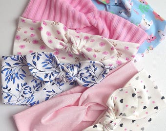 Cotton Knit Baby Headband | Soft Stretchy Infant Headwear