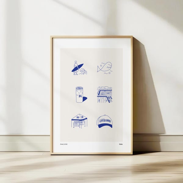 Bondi Beach Print | Sydney Australia Wall Art Poster