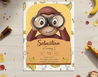 Curious George Birthday Party Invitation