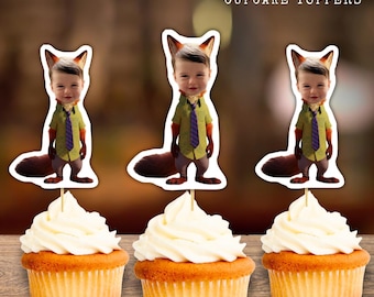 Adornos personalizados para cupcakes de Zootopia, decoración para fiestas de cumpleaños