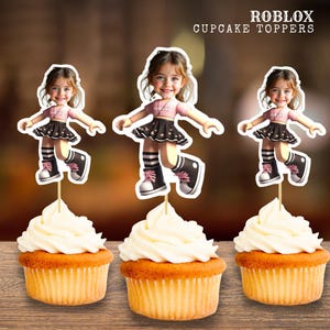 Roblox Girl Birthday Cupcake Topper | Custom Gamer Party Decor | Personalized Digital File