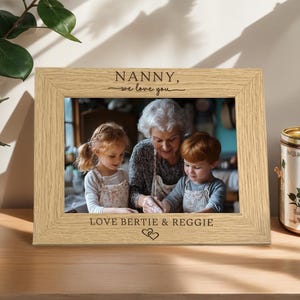 Gift for Nan Nana Nanny Nanni,Custom Photo Frame,Personalised Grandma Gifts,Custom Personalised Engraving,Nanny Birthday Gift,Grandma Gift