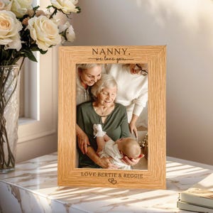 Custom Photo Frame,Personalised Grandma Gifts,Gift for Nan Nana Nanny Nanni,Custom Personalised Engraving,Nanny Birthday Gift,Grandma Gift