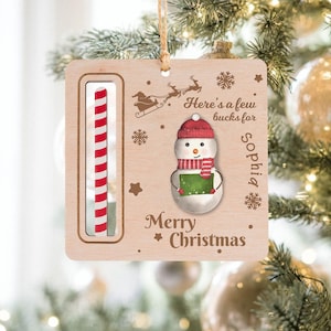 Custom Cute Money Holder Christmas Ornament 2025, Here’s A Few Bucks for Christmas, Reindeer Money Holder, Bucks for Xmas, Gift for kids