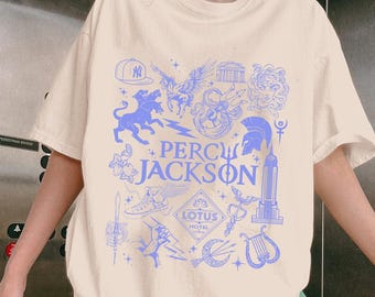 Percy Jackson and the Olympians Doodle Art Shirt, Camp Half Blood, Percy Jackson Sweatshirt, Rick Riordan Bookish Shirt, Heroes Of Olympus