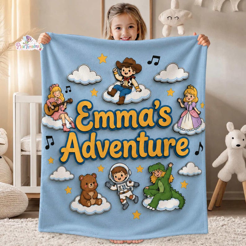 Personalized Toy Story 5 Blanket, Custom Name Disneytrip Toy Story Blanket, Pixar Toy Story 5 Kids Blanket, Toy Story 5 Gift for Boy, Girl image 4