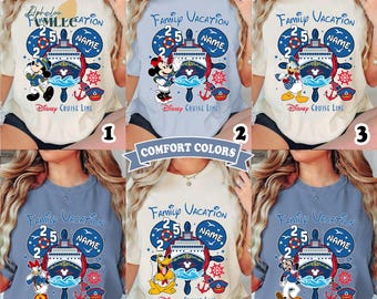 Personalized Mickey and Friends Cruise 2026 Shirt, Disneyland Cruise Line Shirt, Family Cruise Trip Tees, Family Vacation Shirts