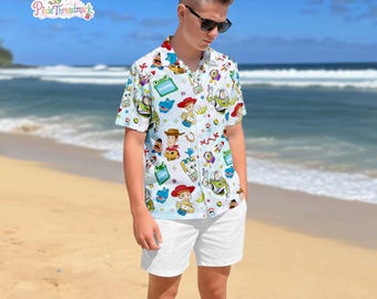 Personalized Toy Story 5 Movie Hawaiian Shirt, You've Got A Friend In Me Shirt, Disney Vacation Gift For Him, Father Day Gift