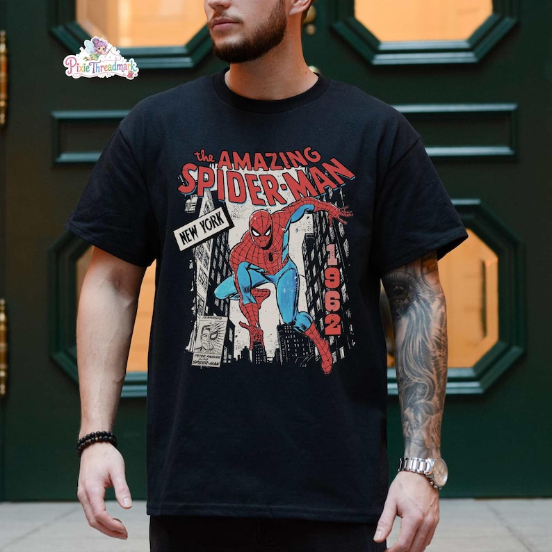 Vintage Amazing Spider-Man Comfort Colors Shirt, Retro MCU Comics Cover Tee, MCU Fan Gift, Spiderman Brand New Day Shirt, Disneytrip Tee image 1