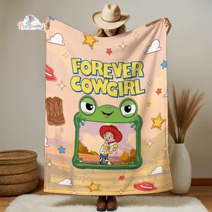 Jessie Forever Cowgirl PixarCloud Blanket, Toy Story 5 Blanket, Woody Buzz Lightyear Jessie Blanket, Toy Story 5 Blanket for Boys, Girls image 3