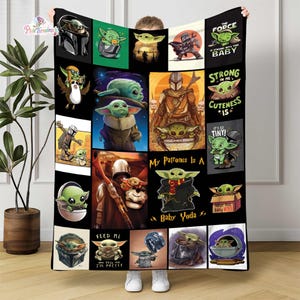 Baby Yoda Blanket | Baby Yoda Quilt | Magic Kingdom Blanket | The Mandalorian Baby Yoda Blanket | Birthday Gift image 3