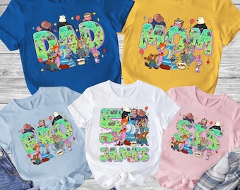 Disneyland Zootopia Characters Comfort Colors Shirt, Nick Wilde Judy Hopps Shirt, DisneyFamily Birthday Shirt, Disneyworld Shirt