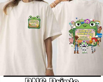 Gepersonaliseerde Toy Story verjaardag png, retro Toy Story 5 png aangepast ontwerp, Woody Buzz Jessie, Toy Story Disney Family Trip digitale download