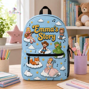 Mochila personalizada de Toy Story, Es una Toy Story, Mochila escolar divertida de Toy Story, Mochila escolar de la película Toy Story, Mochila con nombre personalizado, Regalo de regreso a clases imagen 2