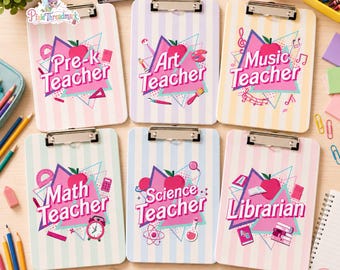 Teacher Clipboard with Subject Customization Student Desk Organizer Classroom Decor Teacher Appreciation Gift School Office Supplies