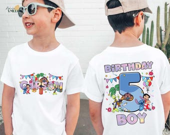 Personalized Stitch Birthday Shirt, Lilo and Stitch Birthday T-shirt, Custom Birthday Boy Shirt, Stitch Shirt, Family Birthday Shirt