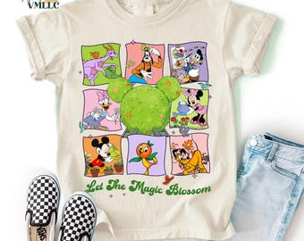 Let The Magic Blossom Disneyland Comfort Colors Shirt, Epcot International Tee, Disneyland Epcot Flower and Garden Festival 2026 Epcot Shirt