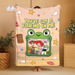 Toy Story 5 Movie Blanket, Lilypad Jessie Toy Story Land You've Got a Friend In Me Adult & Kids Blanket, PixarCloud Theme Gift image 1