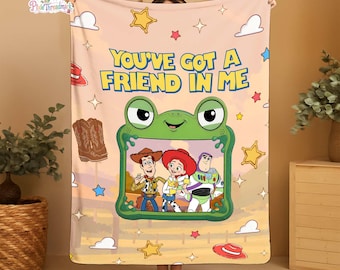 Toy Story 5 Movie Blanket, Lilypad Jessie Toy Story Land You've Got a Friend In Me Adult & Kids Blanket, PixarCloud Theme Gift