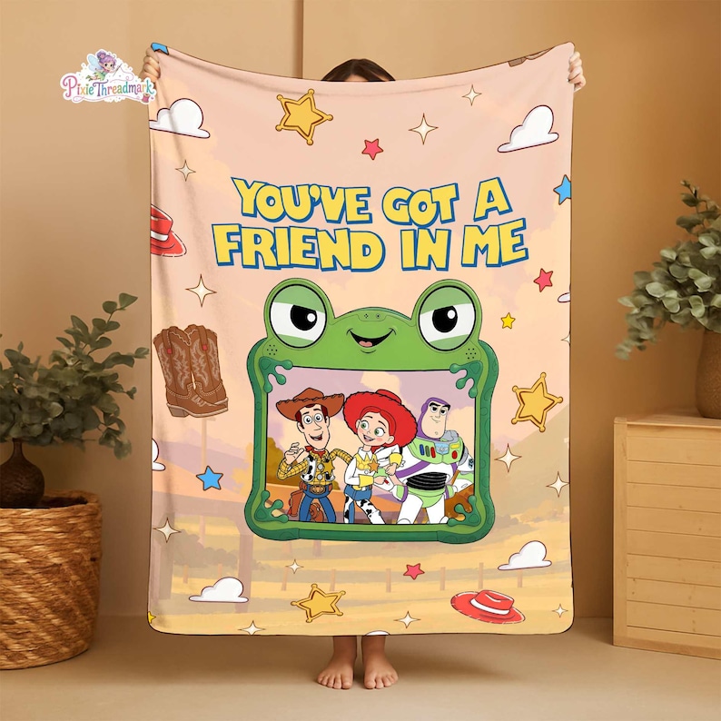Toy Story 5 Movie Blanket, Lilypad Jessie Toy Story Land You've Got a Friend In Me Adult & Kids Blanket, PixarCloud Theme Gift image 1