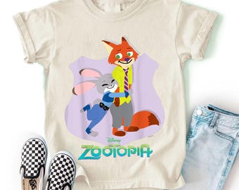 Judy And Nick Shirt, Disney Zootopia Movie 2 Characters Vintage Shirt, Judy Hopps Nick Wilde Gary De'Snake Tee, Disneyland Family Shirt