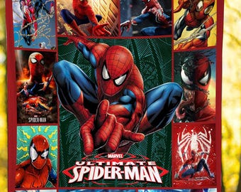 Ultimate Spiderman Blanket | Spiderman Fleece Blanket | Spiderman Birthday Theme Party | Superhero Blanket for Kids | Throw Blanket for Sofa