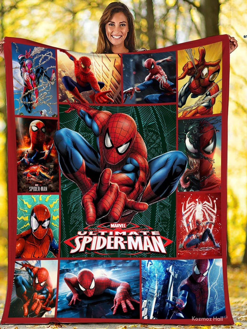 Manta Ultimate Spiderman / Manta polar de Spiderman / Fiesta temática de cumpleaños de Spiderman / Manta de superhéroe para niños / Manta para sofá imagen 1
