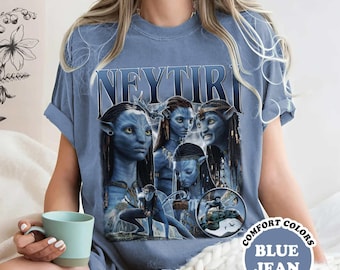 Disney Avatar Neytiri Comfort Color T-Shirt, Avatar Fire And Ash Homage Movie Shirt, Disney Jake Sully Boyfriend Girlfriend Gift
