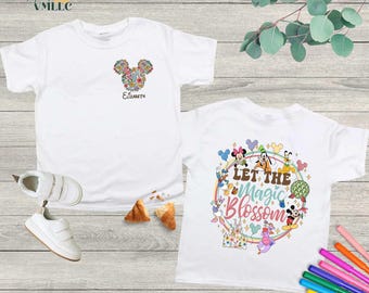 Personalized Mickey and Friends Figment Disneyland Epcot International Festival of the Arts 2-side Shirt, Epcot Center Holiday Trip