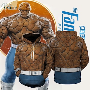 The Fantastic Four The Thing All Over Print Hoodie, Fantastic Four First Steps Shirt, Ben Grimm Thing Cosplay Costume, Halloween Gifts